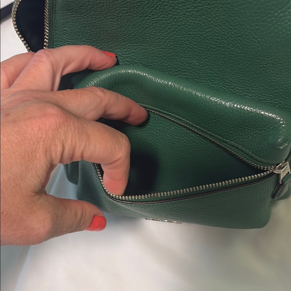 Coach Emerald Leather Mini Backpack with Silver Accents - Picture 5 of 7